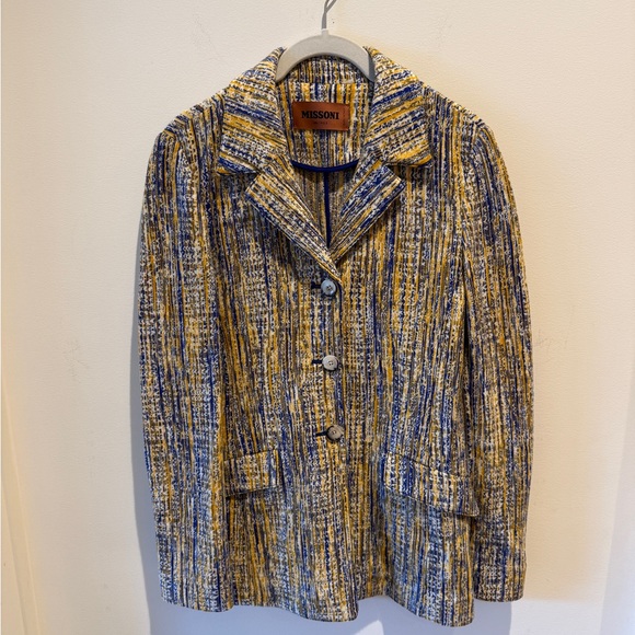 Missoni NWT Multicolor Tweed Piping Blazer size 42 (US 6)